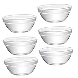 FUNNETOYU 6 Stück Teiliges Glas Dessertschalen Transparente Jelly Bowls für Pudding Kuchen Snacks Vielseitige Food Container Sicher und Wiederverwendbar für Zuhause und DIY Desserts
