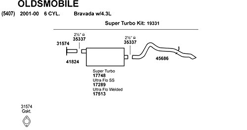 Image of Dynomax 41824 Exhaust Pipe for Chevrolet Blazer