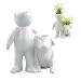 Ceramic People Planters for Air Plants - Air Plant Vase - Table Top Display Planters for Air Plants and Other Mini Plants (Man's Best Friend)