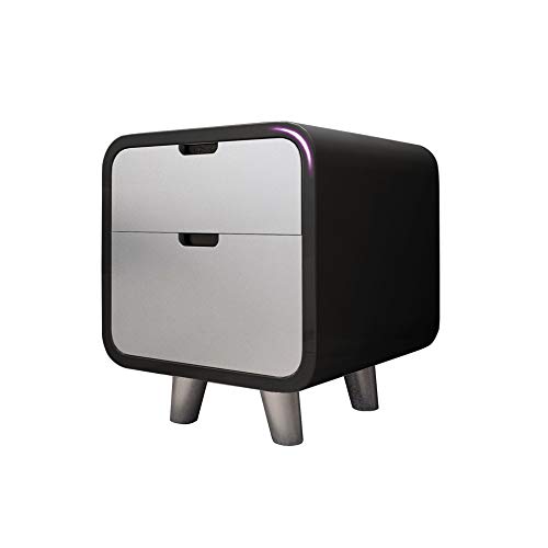 ROLTIN Mesita De Noche Simple Dormitorio Pequeño Mini Pintura Gris Mesita De Noche Creativa Simple