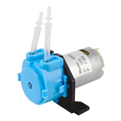 Mini-Schlauchpumpe, DC 12 V Peristaltikpumpe, Aquarium-Dosierpumpe, peristaltische Flüssigkeitspumpe für Aquarium-Labor (blau)