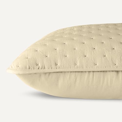 Image of Amazon Basics Brushed Microfiber Quilt Set, Extra Soft with Natural Texture, 2-Piece, Twin /Twin XL, Beige