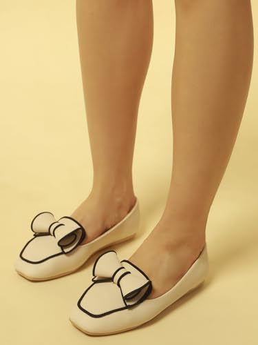 Image of Marc Loire Solid Casual Loafers for Women| Stylish Fashion Slip-On Flat Loafers Shoe with TPR Sole| Party & Office Footwear