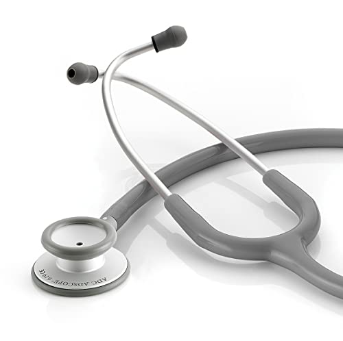 Image of ADC Adscope Lite 619 Ultra Lightweight Clinician Stethoscope with Tuneable AFD Technology, 31 inch Length, Gray