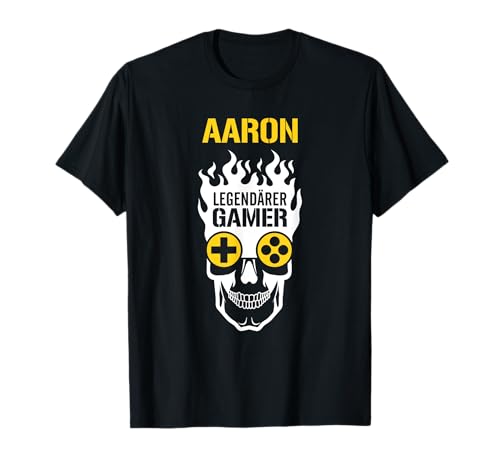 Aaron Name Geschenk - Personalisierte legendäre Gamer T-Shirt