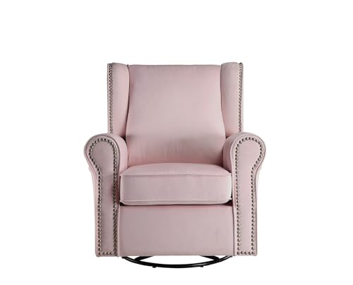 Pink-Swivel-Chair-with-Glider-Pink-Swivel-Barrel-Chair-Solid-Wood Pink Swivel Chair with Glider Pink Swivel Barrel Chair Solid Wood