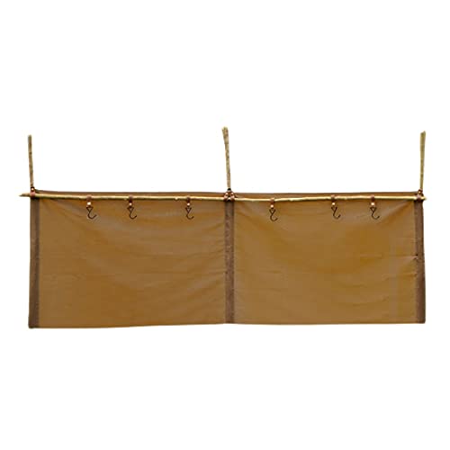 ANTONMOVE Camping Windbreaks Stove Windscreen,Camping Windbreaks,Wind Blocker for Outside Windshield Shelter Perfect for Camping,Campervan, Beach or Picnics (Khaki, 220 * 70cm/86.61''x27.56'')