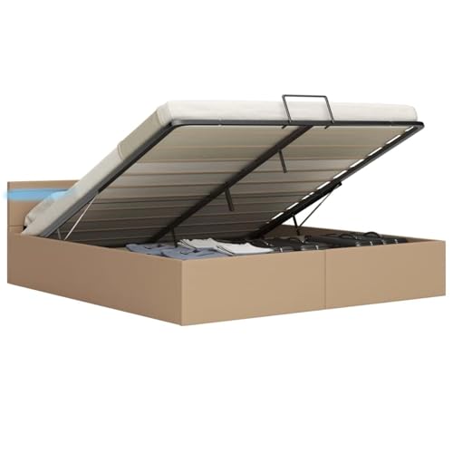 Tidyard Cama Canapé Hidráulica con LED