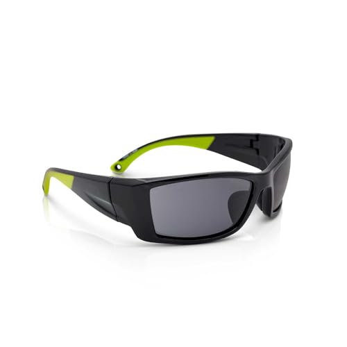 Sellstrom S72401 XP460 SAFETY GLASSES - SMOKE, ANTI-FOG, BLACK/GREEN (K & N Rated)