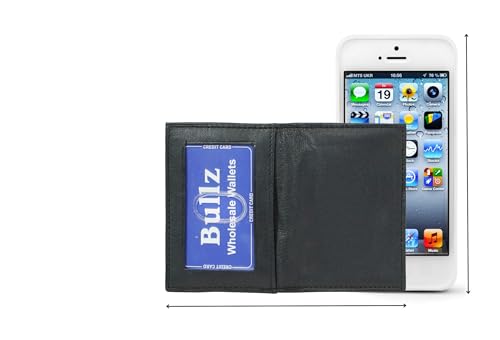 Leather Credit Card & Id Holder Slim Design Black Men's Wallet4