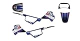 Kit déco autocollants pour moto PW 50 de l’année 1996 à actuel Compatible avec les modèles en plastique d'origine : PW50 PW 50 PW 50 Mini (les plastiques ou les housses de siège ne sont pas inclus). Il s'agit uniquement d'un ensemble de stickers à coller sur carénage, pas d'une moto. Kit graphique complet inclus les stickers suivants : 1 plaque avant, 2 plaques latérales gauche et droite, 1 garde-boue avant et 1 garde-boue arrière. Matériau : autocollant spécialement conçu pour les carénages de moto 50cc, colle forte, pose facile, plastification de protection épaisse type motocross. Pays de fabrication : France. Finition : Brillante ou Mate.