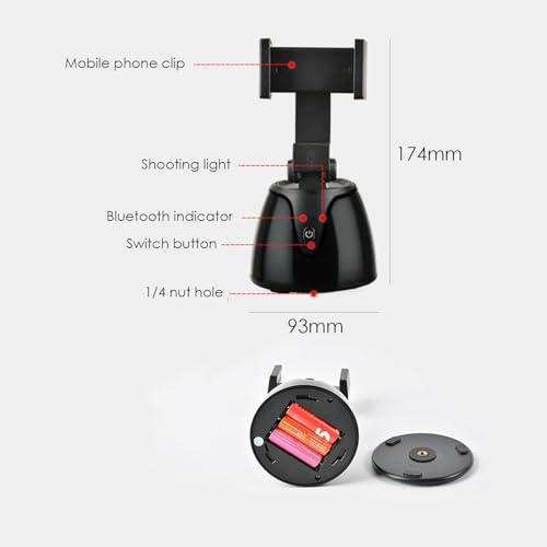 Wallfire Auto Face Tracking Phone Holder, Rotation Smart Shooting Phone Tracking Holder App Required