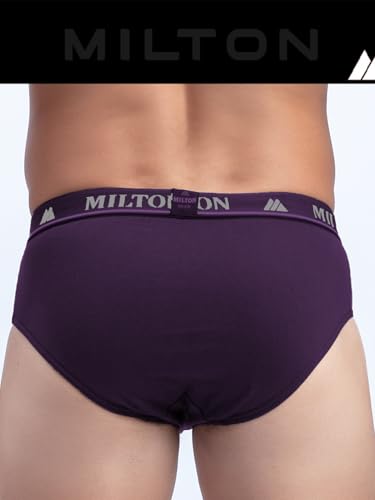 Image of Milton Mens Cotton Solid Outer Elastic Brief | Premium Soft Cotton Underwear | Breathable & Skin-Friendly Briefs with Comfort Fit Waistband | Pack of 1, Color May Vary as per Availability