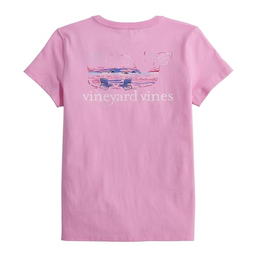 vineyard vines Girls' Beach Fireworks Whale Fill Short-Sleeve Pocket Tee