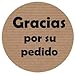 500 Etichette adesive Kraft per i tuoi ordini "Grazie per il tuo ordine" in spagnolo