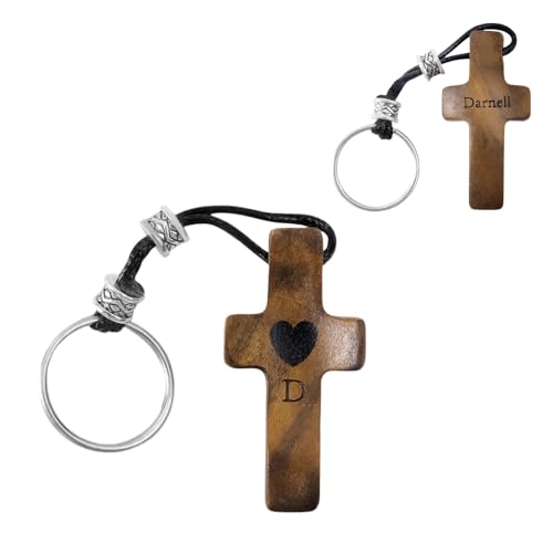 ipetlive Personalized Wooden Cross Keychain Crosses My...