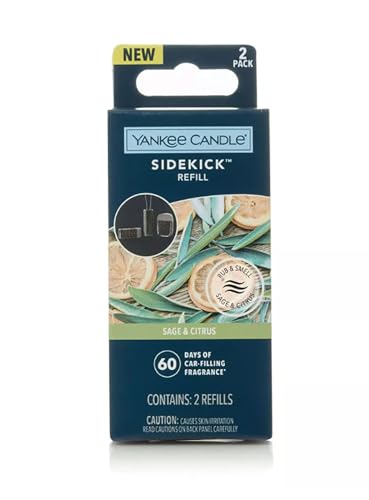 Image of Yankee Candle Sidekick Car Air Freshener Refill (Sage & Citrus, 2 Pack)