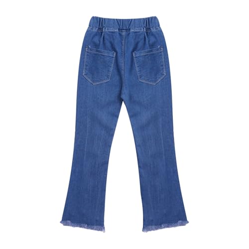YiZYiF Toddler Girls' Stretch Denim Jeans High Waist Flared Bell-Bottoms Wide Leg Ruffled Trousers Casual Bootcut3