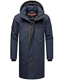 Coupe + capuche : veste d'hiver parfaite pour homme, longue, fermeture éclair et coupe longue à l'arrière. Couvre les fesses et le bassin. S'adapte bien à toutes les tailles, y compris aux bras