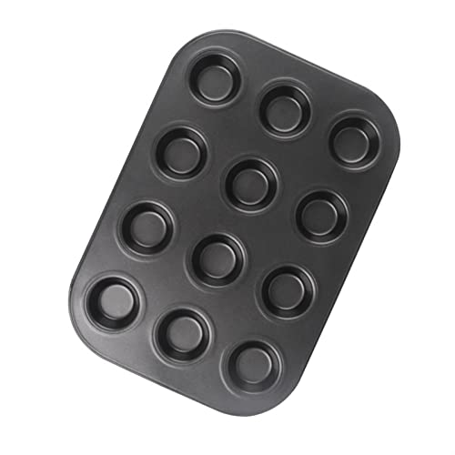 2 piezas de 12 orificios de acero al carbono Bakeware redondo for hornear plano for horno de horno herramienta for hornear DUO ER Cover