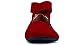 FEVERSOLE Women's Fashion Elastic Ankle Strap Shoes Round Toe Ballet Flat Red Faux Suede Size 10 M US