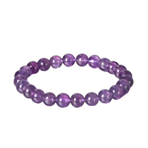 Bracelet améthyste contre le stress avec perles de guérison naturelles 8mm