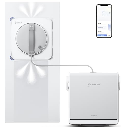 Image of ECOVACS WINBOT W2S Omni Window Cleaning Robot, with 6-in-1 Multifunction Station, TruEdge Edge-to-Edge Precision, Triple Wide-Angle Spray Nozzles, 12-Level Safety System, Dual Power Modes