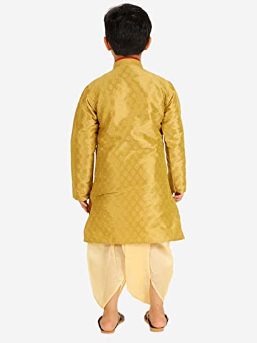 Image of Pro-Ethic Style Developer Boy's Dhoti Kurta For Kid's Silk Self Design Ethnic Wear (SG168 208)