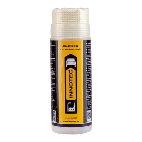 INNOTEC Aquatec 500 – Camoscio in pelle ultra assorbente per auto, moto e vernice automobilistica – Asciugatura senza striature su cromo, vetro e superfici verniciate dopo il lavaggio del veicolo