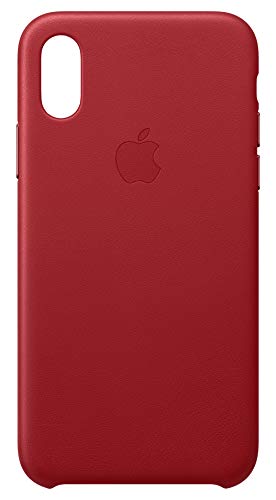 Image of Apple iPhone Xs Leather Case - (Product) RED
