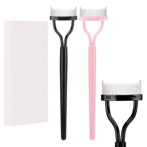 Image of 2 Pcs Eyelash Separator Tool Mascara Brushes Eyelash Comb Separator Definer Lash Comb for Combing, Separating Lashes