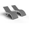 Patio Lounge Chair Set of 2 All-Weather Sunbeds for Backyard, Garden, Balcony, Heavy Dutys & Relaxing