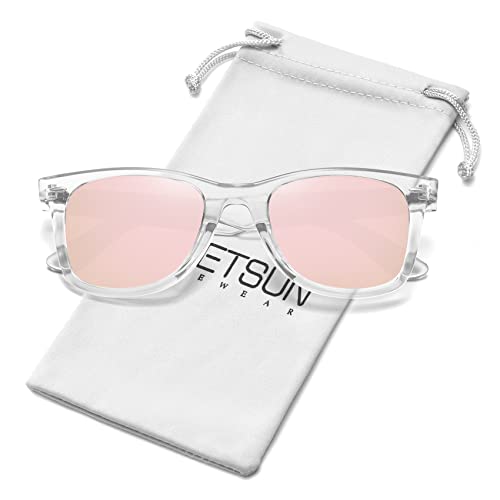 MEETSUN Polarized Retro Square Sunglasses for Men & Women
