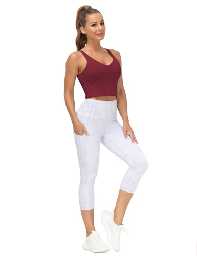 Image of THE GYM PEOPLE Womens' Sports Bra Longline Wirefree Padded with Medium Support