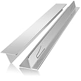 Stove Gap Covers Stainless Steel Stove Gap Filler,13.8'' to 27.5'' Adjustable Length (2PCS),Oven Stove Side Gap Guards Between Stove top and Counter for Kitchen,Range Trim Kit,Heat Resistant,Silver
