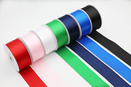 1-1/2 Inch X 25 Yards Solid Color Satin Ribbon Roll, Ribbons Great For Gift Wrapping, Crafts, Wedding Party Decoration, Hair Bows Making And Other Sewing Projects (1-1/2" X 25 Yards, Black) #TOP3