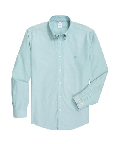 [Brooks Brothers] [ブルックスブラザーズ] ノンアイロン ストレッチオックスフォード GFロゴ シーズナルカラー カジュアルシャツ Regular Fit 100224877 グリーン L