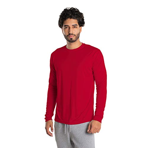 Vapor ApparelMen's Outdoor UPF 50+ Long Sleeve T-Shirt, UV Sun Protection for Fishing, Running, Hiking, Swimming