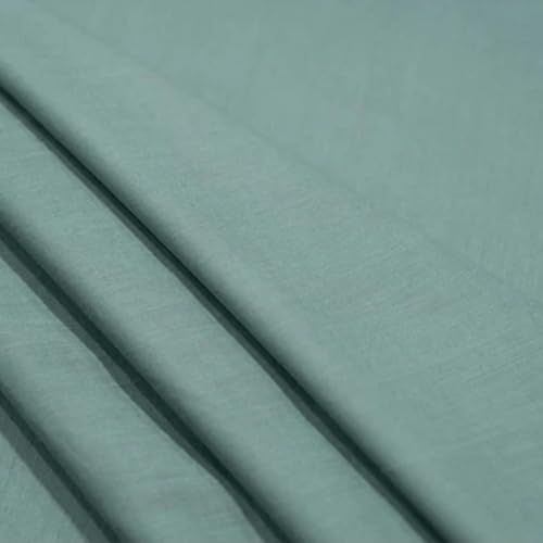 Image of 100% Pure Cotton Mulmul Fabric Material | Reusable Ultra Fine Mulmul Fabric | Lightweight Soft Smooth Piece Linning, Stole, Dupatta, Cushion Pillow Cover (Malachite Green, 2.5 Meters)
