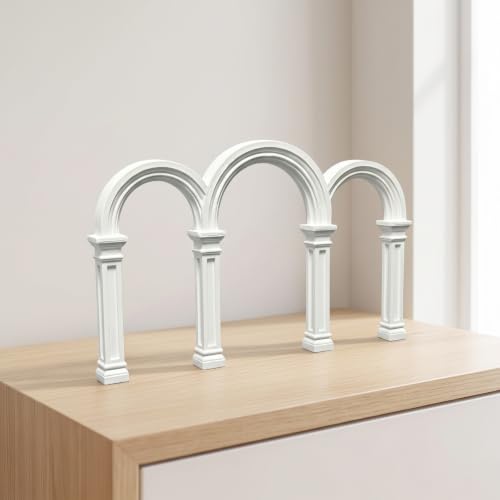 Arco en miniatura compacto blanco de 20.4cm para decoración de bodas 4