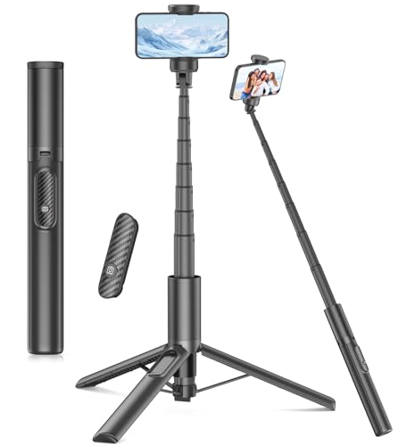 Gahenwo Selfie Stick, 67 Phone Tripod with Remote, Extendable All-in-1 Tripod Stand for Travel/Filming Video Vlogging compatible with 4-7 iPhone/Android