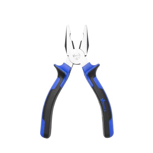 VTOOLS 6 Inch Combination Pliers Multifunction Pliers with Wire Cutting Crimping Wire Twisting Pulling & Nails Removing Carbon Steel & Black Polished Finish Pack 1 VT2139