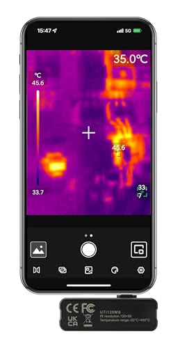 UNI-T UTi120MS Cámara de Imagen Térmica Infrarroja para iPhone iOS Registro de Imagen y Video Análisis de Temperatura miniatura 6