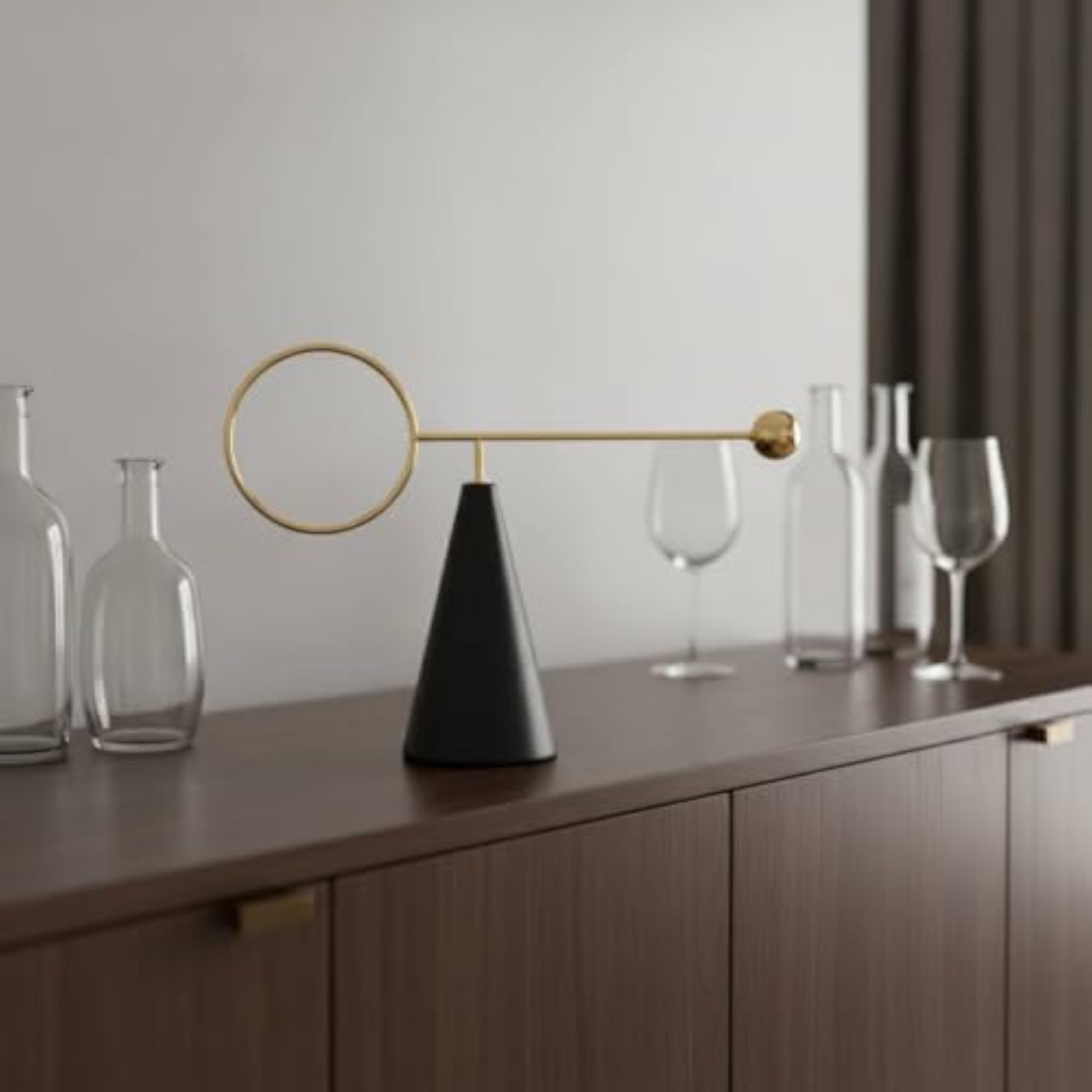 Modern Tabletop Sculpture Minimalist Geometric Ornament