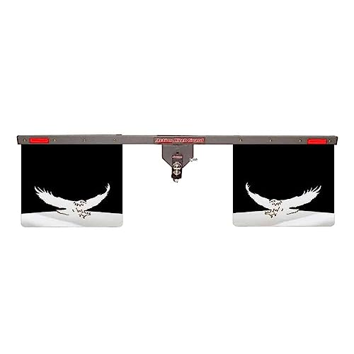 Image of 74 inch Wide x 20 inch Tall Hitch-Mounted Mud Flaps: Three Solid Mounts for 2 inch x 2 inch Receiver Hitches by NorthWest Steel Crafters