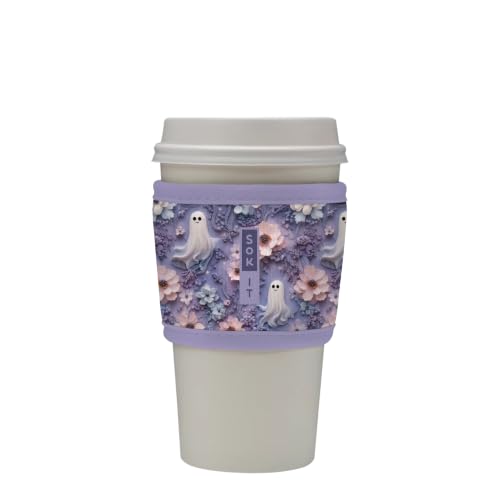Sok It HotSok Coffee & Tea Reusable Insulated Neoprene Cup Sleeve (Ghostly Garden, One Size Coffee Sleeve)