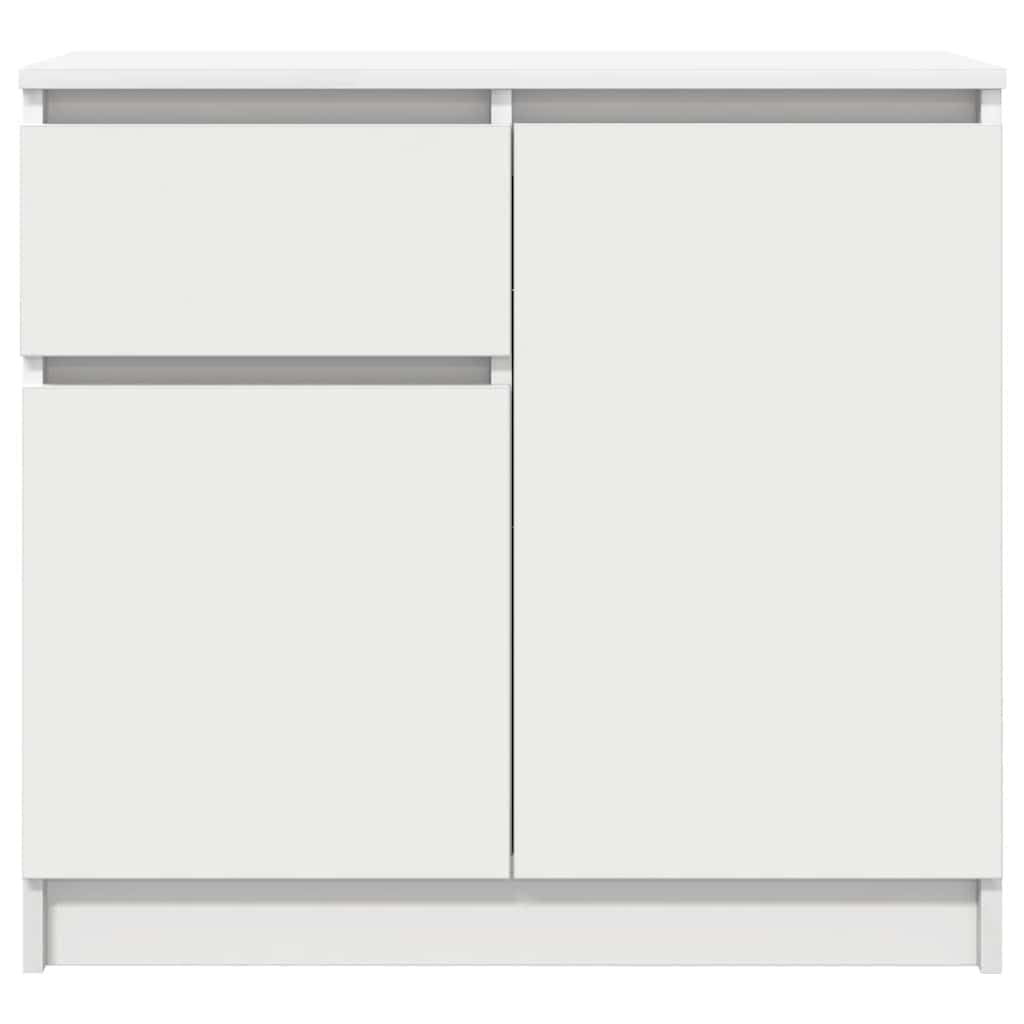 Credenza con Cassetto Bianco 71x35x65 cm in Legno Multistrato