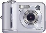 Número de pilas: 2 Casio QV-R 40 - Cámara Digital Compacta 4.1 MP (1.6 Pulgadas LCD, 3X Zoom Óptico), Plateado