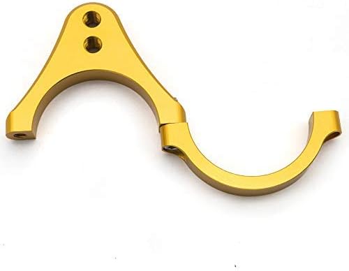 Miniatura 2 de Amortiguador de dirección universal de aluminio de 2.126 in de diámetro Tenedor Marco de montaje de abrazadera de montaje Fijador de pie para