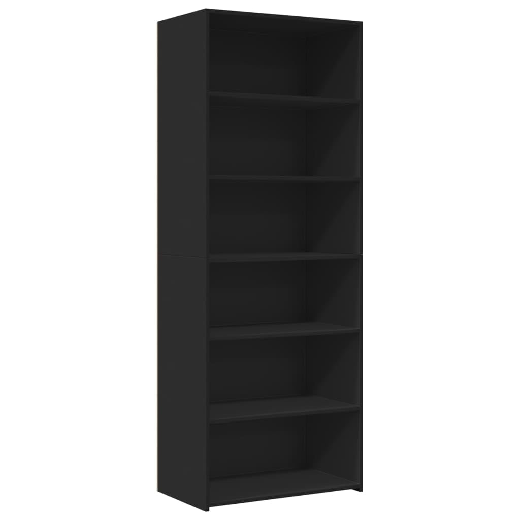 Générique Buffet alto legno di ingegneria 70x41x185 cm Nero